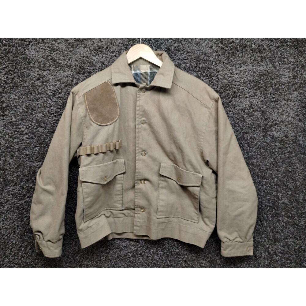 Handmade Hunting Jacket Flannel Lined Adult Medium Shooting Trap Skeet